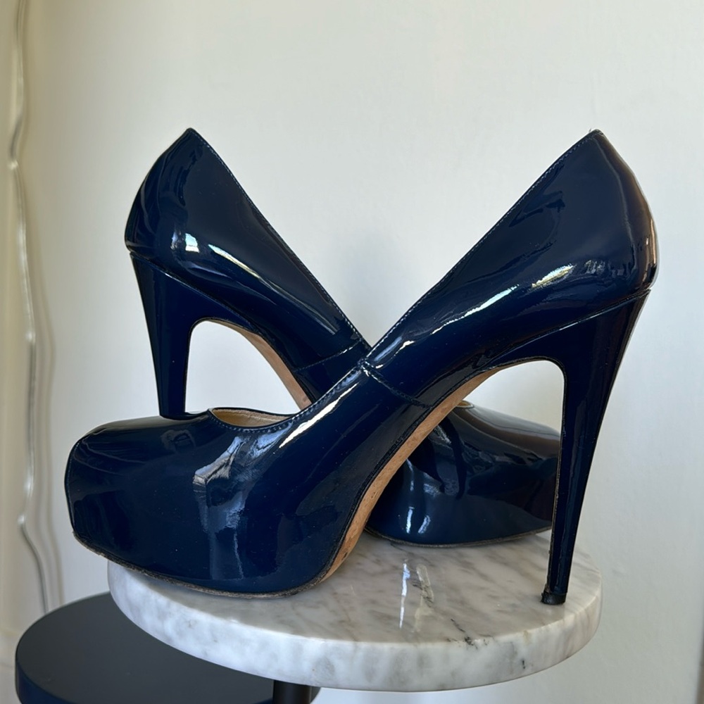 Brian Atwood Patent Leather Pumps - Size 39, 4.5 inch heel